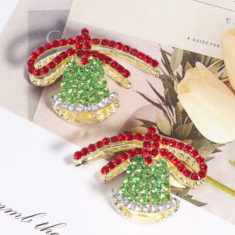 Wholesale 5pcs/pack Alloy Christmas bell Jingle Bell can wear straight hole beads DIY mobile phone chain key chain bag chain accessories